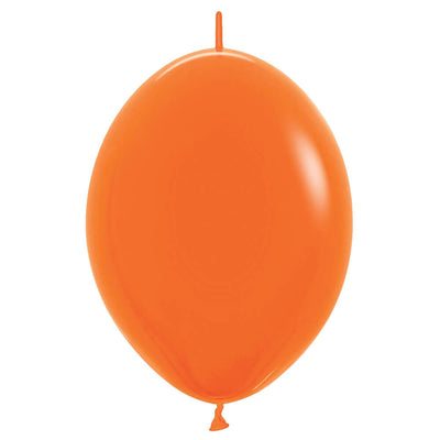 Sempertex 12 inch LINK-O-LOON FASHION ORANGE Latex Balloons 54013-B