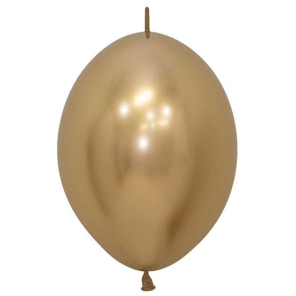12 inch SEMPERTEX LINK-O-LOON - REFLEX GOLD