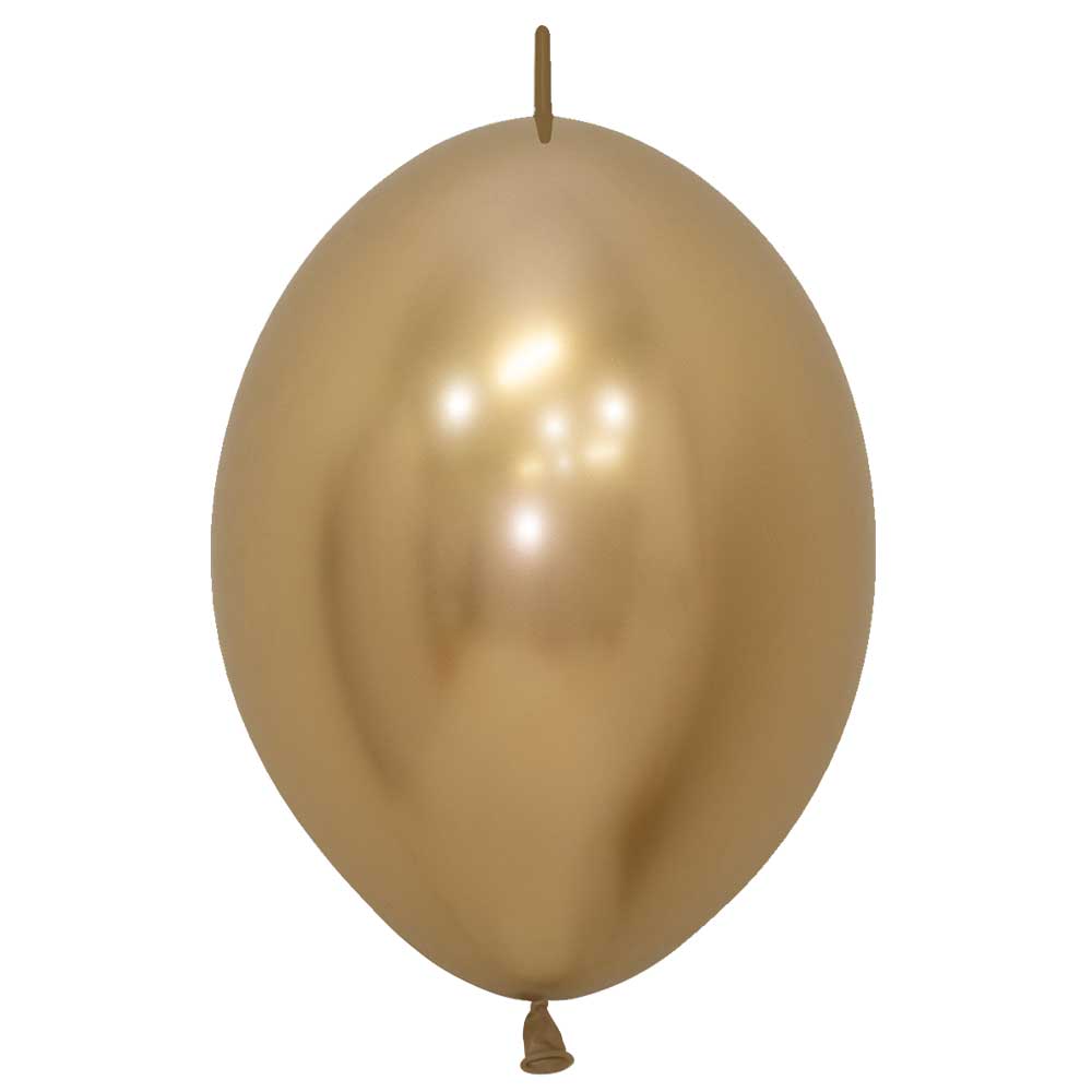 12 inch SEMPERTEX LINK-O-LOON - REFLEX GOLD