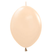 Sempertex 12 inch SEMPERTEX LINK-O-LOON PASTEL MATTE MALIBU PEACH Latex Balloons 54531-B