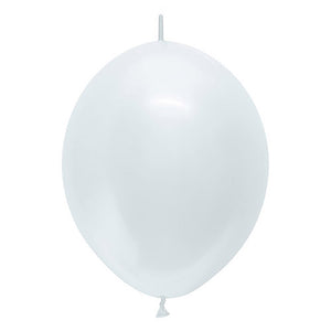Sempertex 6 inch LINK-O-LOON PEARL WHITE Latex Balloons 54661-B