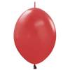 Sempertex 6 inch SEMPERTEX LINK-O-LOON DELUXE IMPERIAL RED Latex Balloons 54725-B