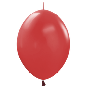 Sempertex 6 inch SEMPERTEX LINK-O-LOON DELUXE IMPERIAL RED Latex Balloons 54725-B