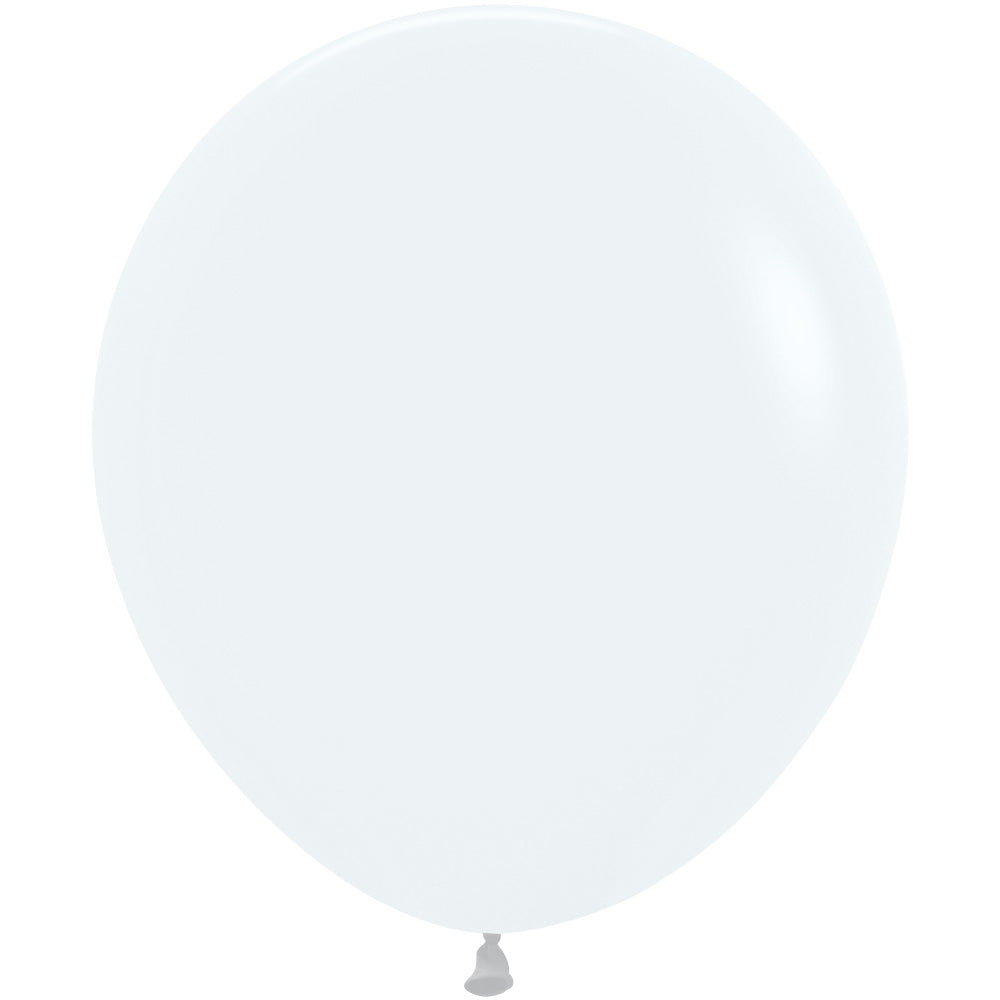 Sempertex 18 inch SEMPERTEX FASHION WHITE Latex Balloons 55002-B