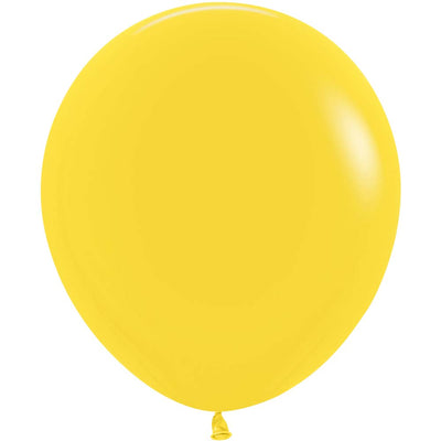 Sempertex 18 inch SEMPERTEX FASHION YELLOW Latex Balloons 55005-B