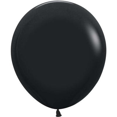 Sempertex 18 inch SEMPERTEX DELUXE BLACK Latex Balloons 55014-B