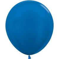 Sempertex 18 inch SEMPERTEX METALLIC BLUE Latex Balloons 55086-B