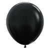 Sempertex 18 inch SEMPERTEX METALLIC BLACK Latex Balloons 55090-B