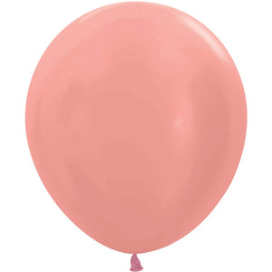 Sempertex 18 inch SEMPERTEX METALLIC ROSE GOLD Latex Balloons 55099-B