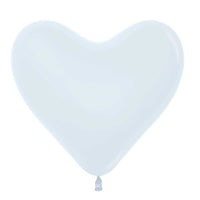 Sempertex 11 inch SEMPERTEX HEARTS - FASHION WHITE Latex Balloons 55117-B
