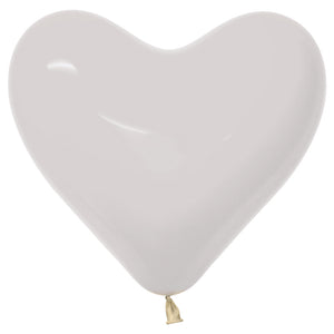 Sempertex 11 inch SEMPERTEX HEARTS - CRYSTAL CLEAR Latex Balloons 55125-B