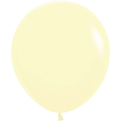Sempertex 18 inch SEMPERTEX PASTEL MATTE YELLOW Latex Balloons 55175-B