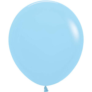 Sempertex 18 inch SEMPERTEX PASTEL MATTE BLUE Latex Balloons 55177-B