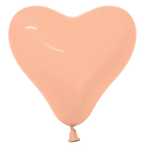 Sempertex 6 inch SEMPERTEX HEARTS - DELUXE PEACH-BLUSH Latex Balloons 55329-B