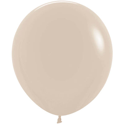 Sempertex 18 inch SEMPERTEX DELUXE WHITE SAND Latex Balloons 55361-B