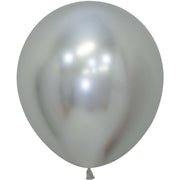 Sempertex 18 inch SEMPERTEX REFLEX SILVER Latex Balloons 55845-B