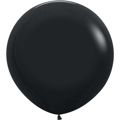 Sempertex 36 inch SEMPERTEX DELUXE BLACK Latex Balloons 56014P2-B