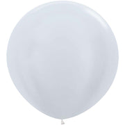 Sempertex 36 inch SEMPERTEX PEARL WHITE Latex Balloons 56061P2-B