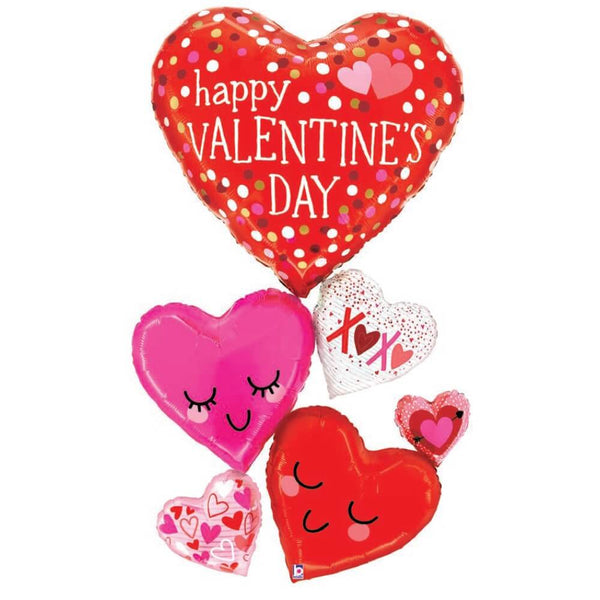 58 inch SPECIAL DELIVERY VALENTINE HAPPY HEARTS - LA Balloons
