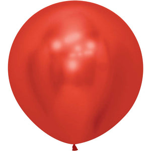 Sempertex 24 inch SEMPERTEX REFLEX CRYSTAL RED Latex Balloons 59155-B