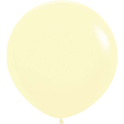 Sempertex 24 inch SEMPERTEX PASTEL MATTE YELLOW Latex Balloons 59175-B