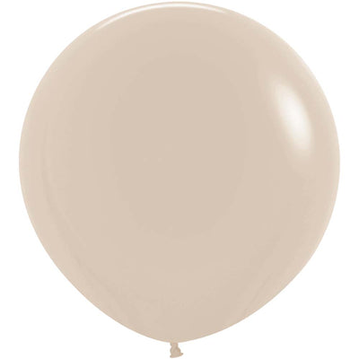 Sempertex 24 inch SEMPERTEX DELUXE WHITE SAND Latex Balloons 59361-B