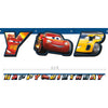 Unique 6.5 foot CARS HAPPY BIRTHDAY JOINTED BANNER Party Decor 59946-UN