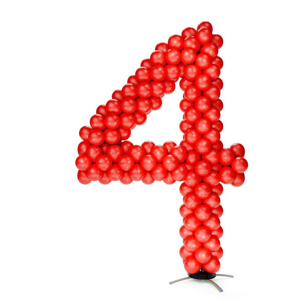 6 foot NUMBER FRAME KIT - NUMBER 4 - LA Balloons