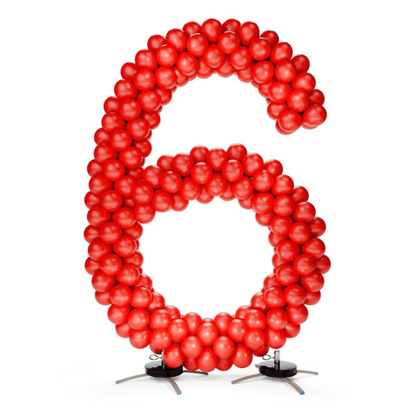 6 foot NUMBER FRAME KIT - NUMBER 6 - LA Balloons
