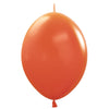 6 inch SEMPERTEX LINK - O - LOON DELUXE SUNSET ORANGE - LA Balloons