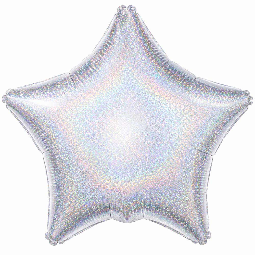 19 inch SILVER HOLOGRAPHIC STAR