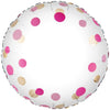 18 inch PINK GOLD CONFETTI NO MESSAGE METALLIC