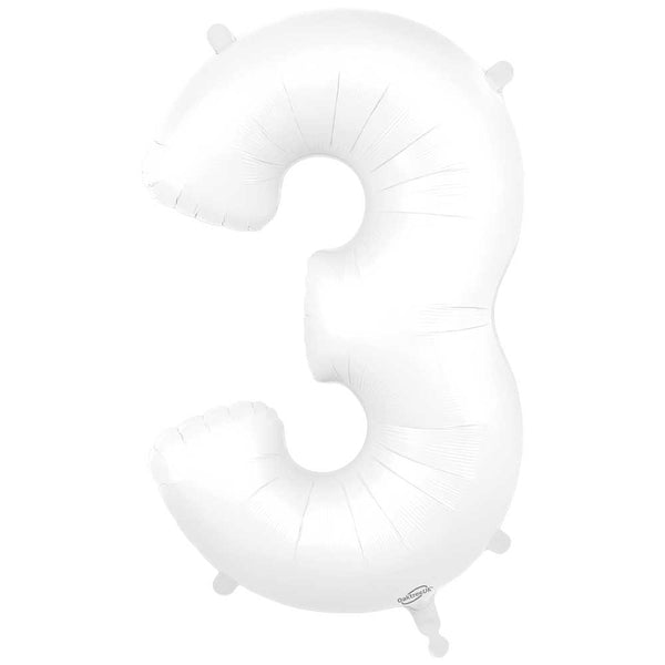 34 inch NUMBER 3 - OAKTREE - MATTE WHITE