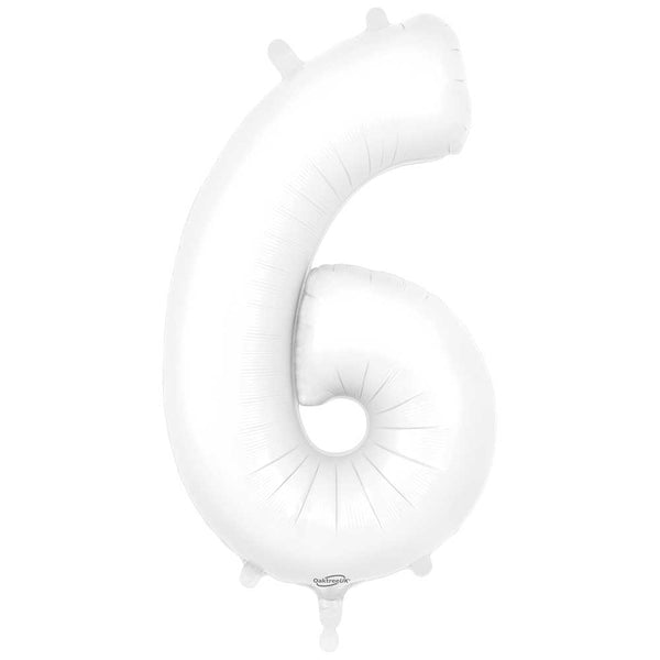 34 inch NUMBER 6 - OAKTREE - MATTE WHITE