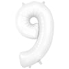 34 inch NUMBER 9 - OAKTREE - MATTE WHITE