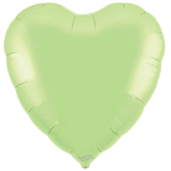 36 inch SATIN PASTEL PISTACHIO HEART