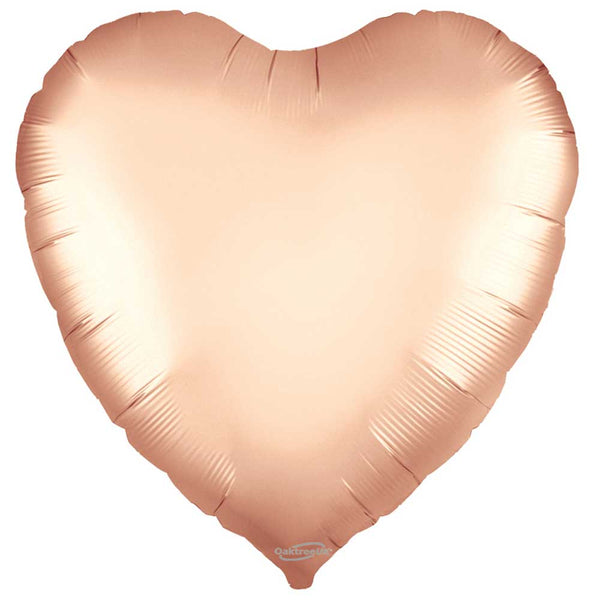36 inch SATIN PASTEL ROSE QUARTZ HEART