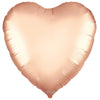 36 inch SATIN PASTEL ROSE QUARTZ HEART