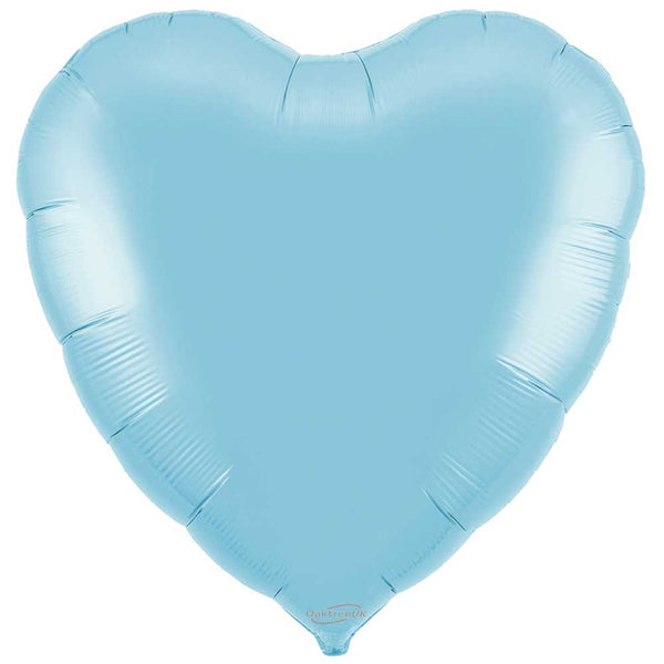 36 inch SATIN PASTEL BLUE HEART