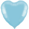 36 inch SATIN PASTEL BLUE HEART