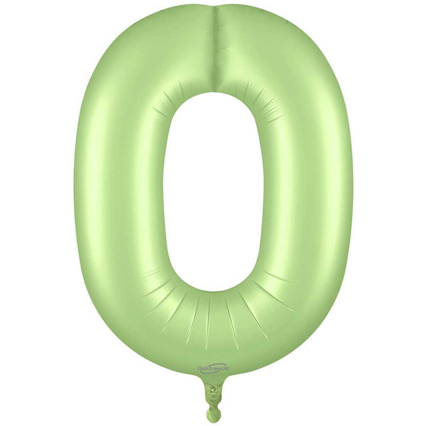 34 inch NUMBER 0 - OAKTREE - SATIN PASTEL PISTACHIO