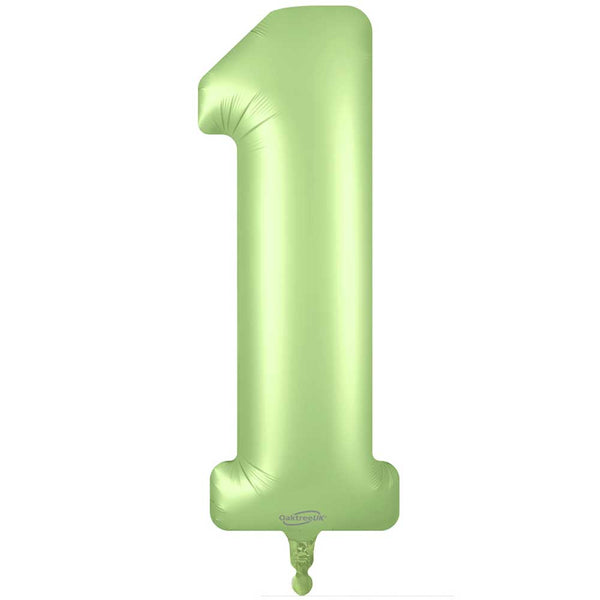 34 inch NUMBER 1 - OAKTREE - SATIN PASTEL PISTACHIO