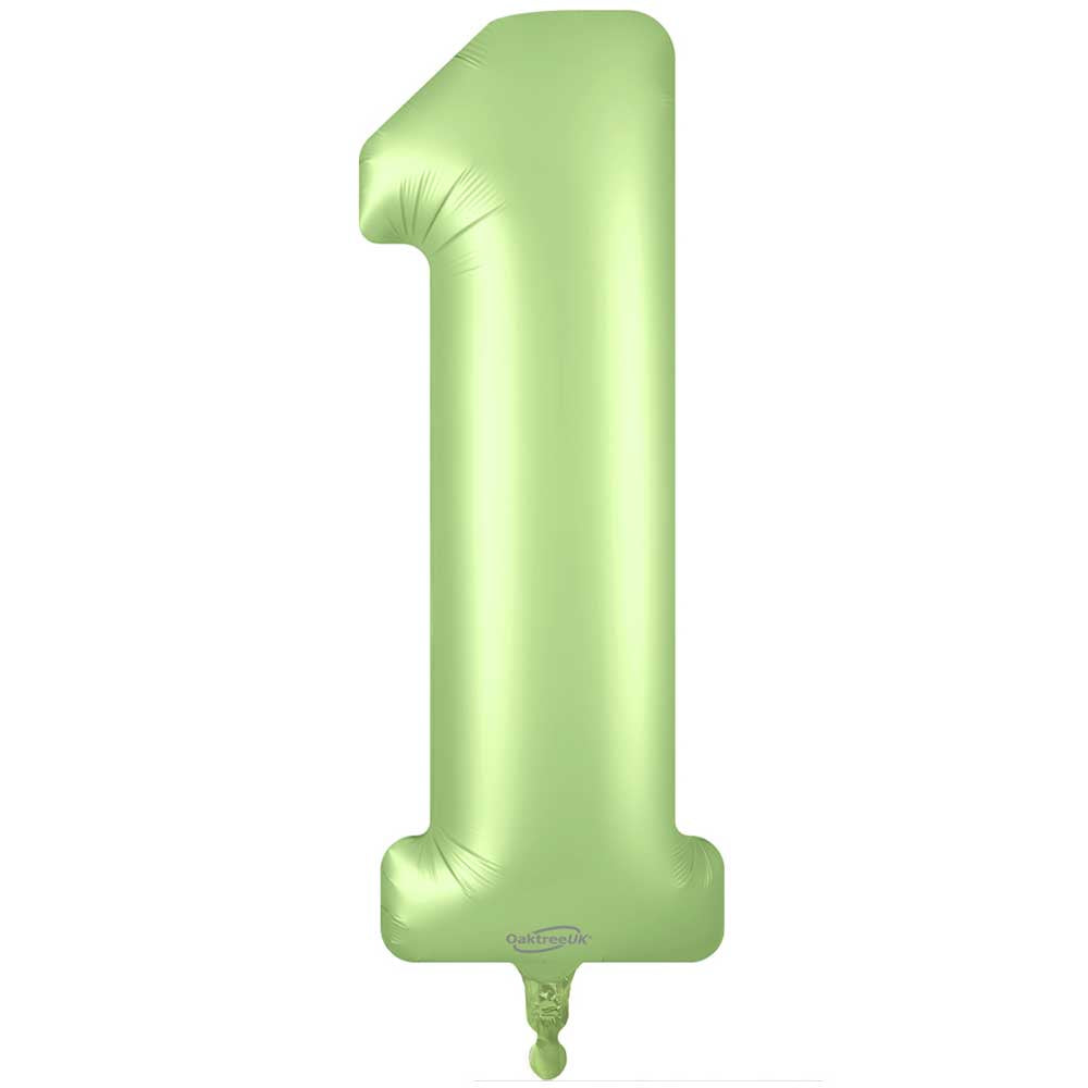34 inch NUMBER 1 - OAKTREE - SATIN PASTEL PISTACHIO