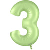 34 inch NUMBER 3 - OAKTREE - SATIN PASTEL PISTACHIO