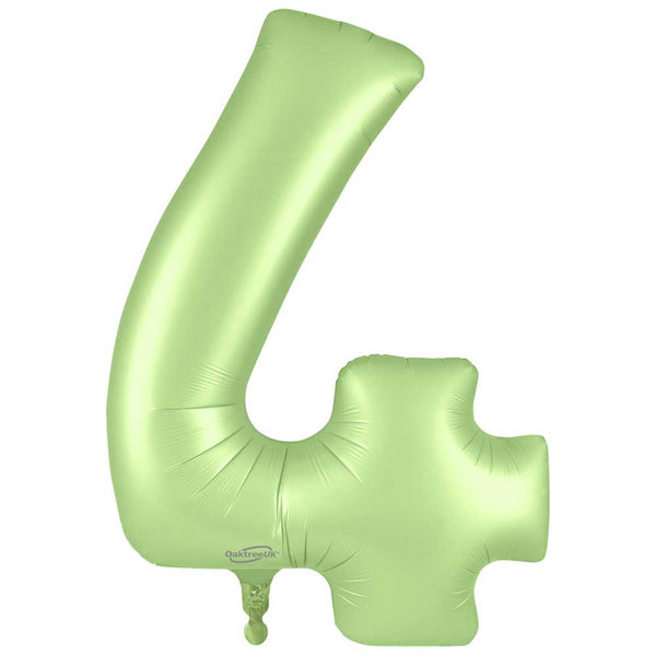 34 inch NUMBER 4 - OAKTREE - SATIN PASTEL PISTACHIO