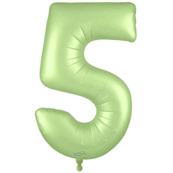 34 inch NUMBER 5 - OAKTREE - SATIN PASTEL PISTACHIO