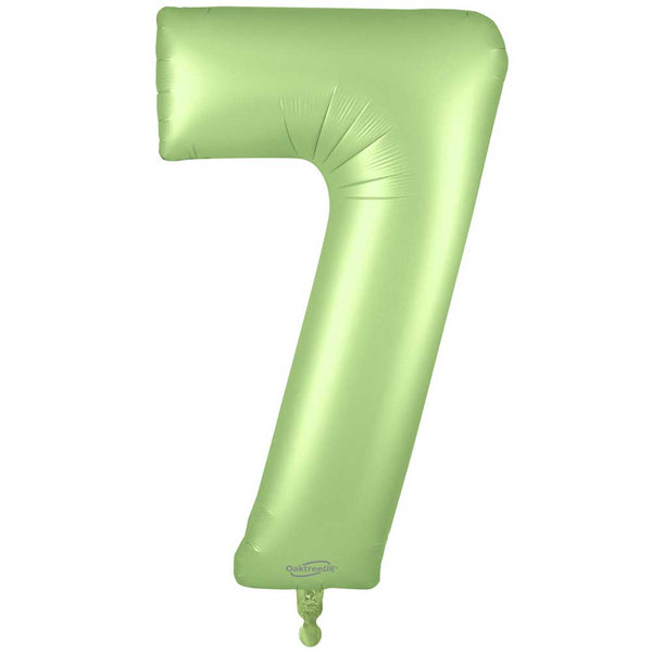 34 inch NUMBER 7 - OAKTREE - SATIN PASTEL PISTACHIO