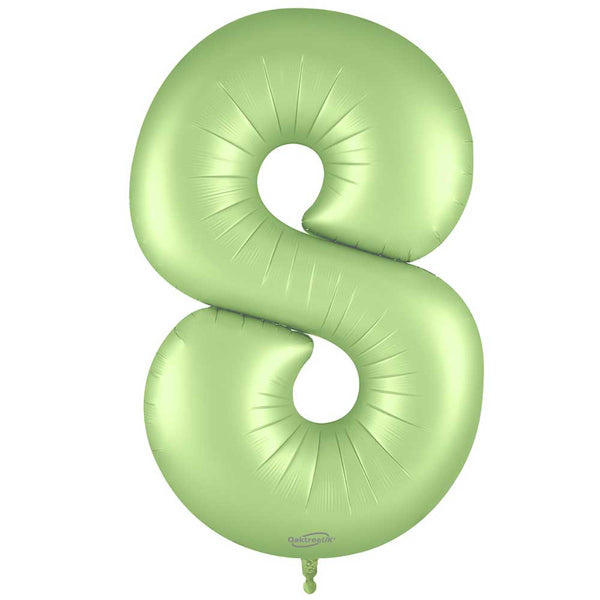 34 inch NUMBER 8 - OAKTREE - SATIN PASTEL PISTACHIO