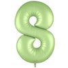 34 inch NUMBER 8 - OAKTREE - SATIN PASTEL PISTACHIO