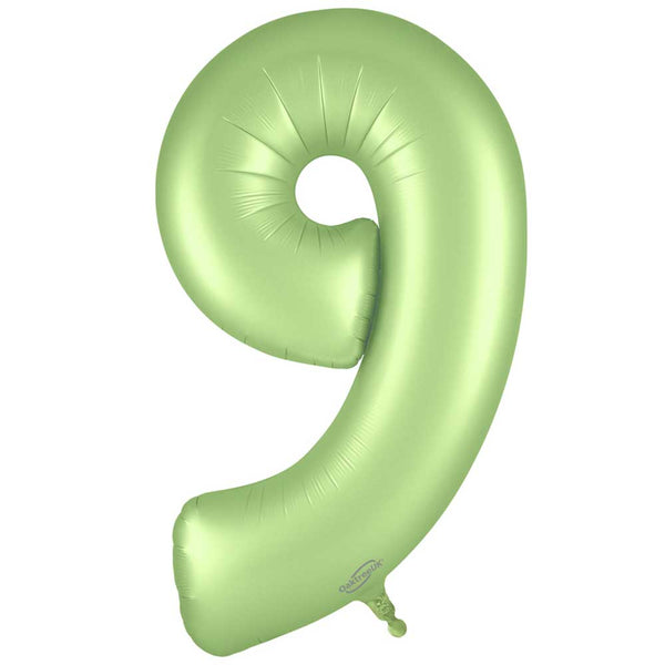 34 inch NUMBER 9 - OAKTREE - SATIN PASTEL PISTACHIO